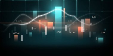business vector illustration design Stock market charts or Forex trading charts for business and finance ideas.