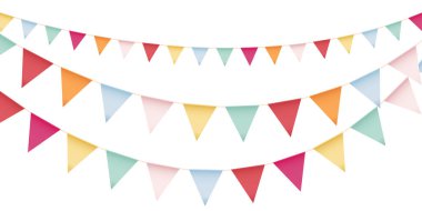 kutlama vektörü illüstrasyonu için parti bayrağı arka planı