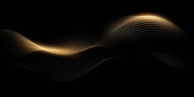 Soyut teknoloji arka planı, parçacık dalga vektör çizimi modern tasarım