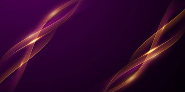 Lüks elementler vektör illüstrasyonlu mor soyut arkaplan