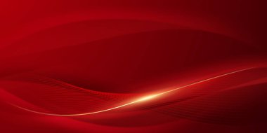 Soyut arkaplan tasarımı modern kırmızı ve altın geometrik elementler vektör çizimi