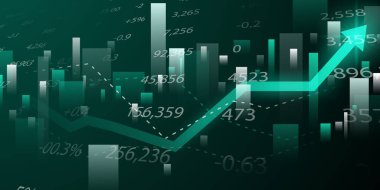 business vector illustration design Stock market charts or Forex trading charts for business and finance ideas.