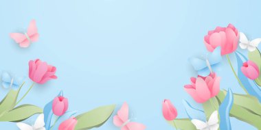 Güzel çiçek kağıdı arka plan pastel tasarım fikirleri Vektör illüstrasyonuName