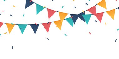 Kutlama vektörü çizimi için renkli parti arkaplanı