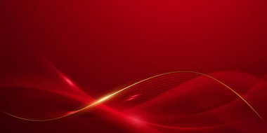 Soyut arkaplan tasarımı modern kırmızı ve altın geometrik elementler vektör çizimi