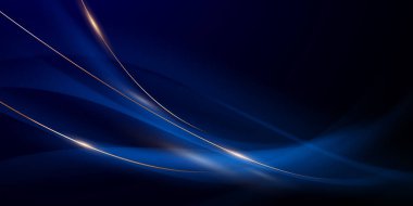 Lüks altın elementler vektör illüstrasyonlu mavi soyut arkaplan