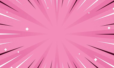 Yarıtonluk Pop Art Style Star Explosion Model Karikatür Arkaplanı, Klasik Tone Light Efekt Vektör İllüstrasyonu Gradyan Desenli Afişi
