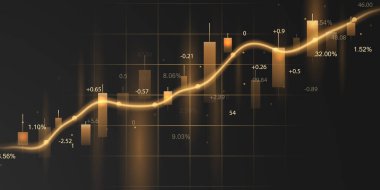 business vector illustration design Stock market charts or Forex trading charts for business and finance ideas.