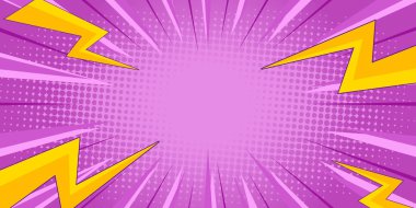 Yarıtonluk Pop Art Style Star Explosion Model Karikatür Arkaplanı, Klasik Tone Light Efekt Vektör İllüstrasyonu Gradyan Desenli Afişi