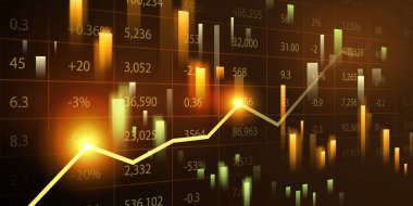 business vector illustration design Stock market charts or Forex trading charts for business and finance ideas.