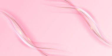 Soyut arkaplan tasarımı, modern pembe ve altın geometrik element tasarımı.