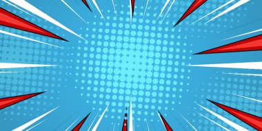 Yarıtonluk Pop Art Style Star Explosion Model Karikatür Arkaplanı, Klasik Tone Light Efekt Vektör İllüstrasyonu Gradyan Desenli Afişi