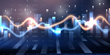 business vector illustration design Stock market charts or Forex trading charts for business and finance ideas.