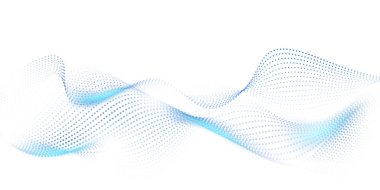 Soyut teknoloji parçacık dalga arka planı. Modern tasarım vektör illüstrasyonu