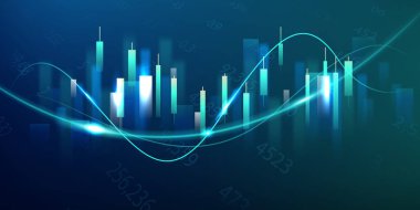 business vector illustration design Stock market charts or Forex trading charts for business and finance ideas.