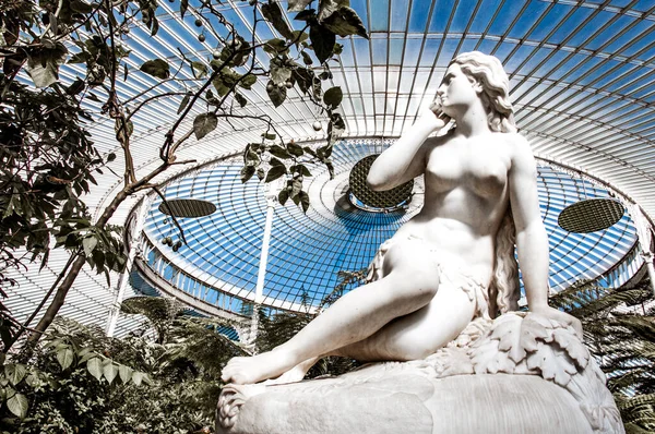 stock image Eve by Scipione Tadolini, inside of greenhouse, Kibble Palace, Glasgow