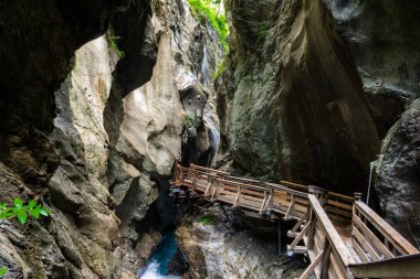 Waterfalls in Klammsee near Kaprun in Salzbur, Austria. The Klammsee is one of the reservoirs for the power plant in Kaprun.
