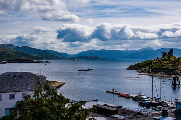 stock image beautiful landscape in scotland, full of greenery, ideal place for summer vacation