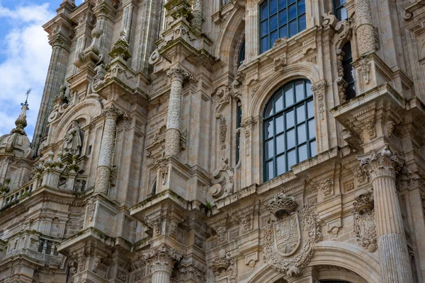 Catedral Santiago Compostela Galícia Espanha Detalhes — Fotografia de Stock