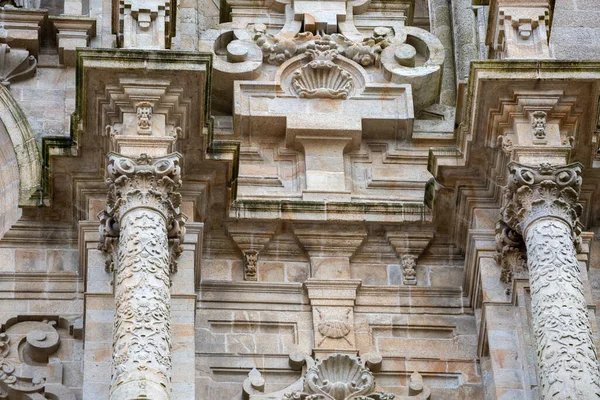 Katedrála Santiaga Compostela Galicie Španělsko Podrobnosti — Stock fotografie