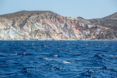Milos Adası, Yunanistan - güzel su ve kıyı