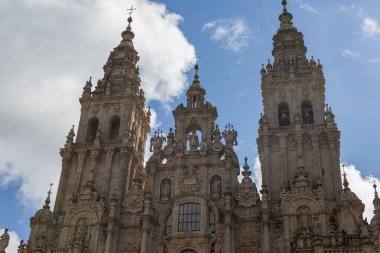 Santiago de Compostela Cathedral - architecture and details clipart