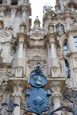 Santiago de Compostela Cathedral - architecture and details clipart