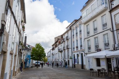 Santiago de Compostela, İspanya, Nisan 2022, sokak manzaralı