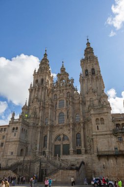 Santiago de Compostela, İspanya, Nisan 2022, sokak manzaralı