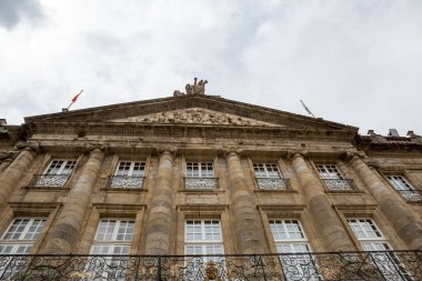 Santiago de Compostela, Galiçya, İspanya sokak manzaralı güzel mimari