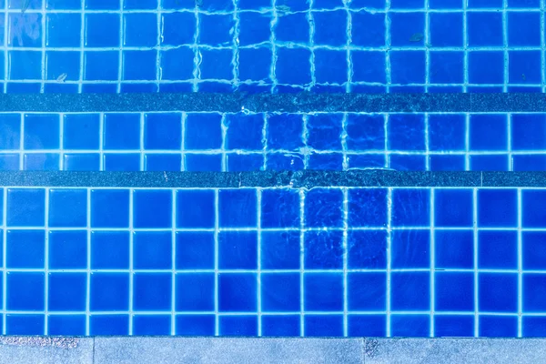 Azulejo Azul Mosaico Uma Piscina Contexto Textura — Fotografia de Stock