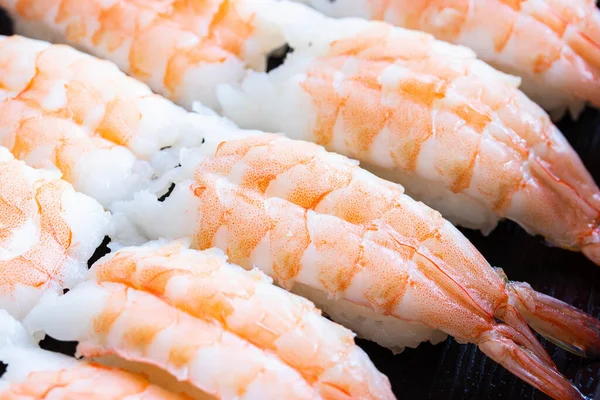 海老握り寿司 えびにぎぎり寿司 日本の伝統料理 — ストック写真