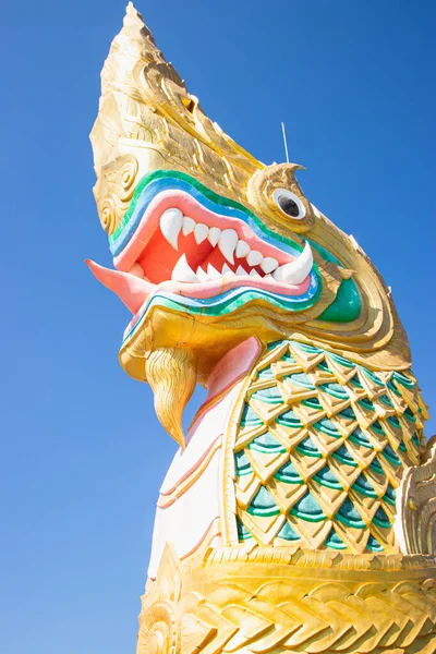 Yasothon Thailand Jan03 2021 Statue Big Serpent Phaya Khankak Public — Stock Photo, Image