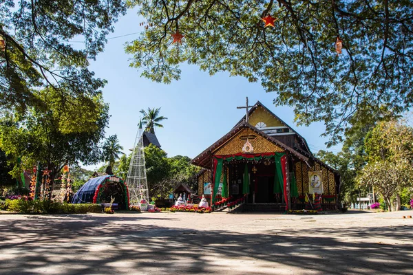 Kut Chum Yasothon Enero 2021 Iglesia Ban Song Yae Iglesia —  Fotos de Stock