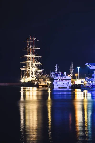 stock image GDYNIA; POLAND - OCTOBER 6; 2020: Beautiful historic ship named 