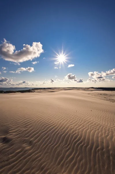Beautiful holiday seaside landscape. Moving dunes in the desert in Slowinski National Park in Leba, Poland.