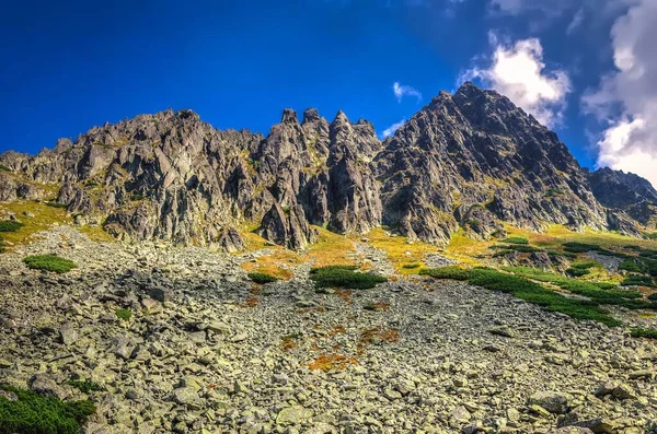 Summer Mountain Landscape Beautiful Mountain Rocky Peaks High Tatra Slovakia — Stock Photo, Image