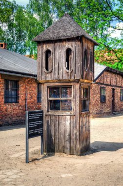 Oswiecim, Polonya - 12 Mayıs 2016: Konsantrasyon kampı Auschwitz-Birkenau Oswiecim, Polonya.