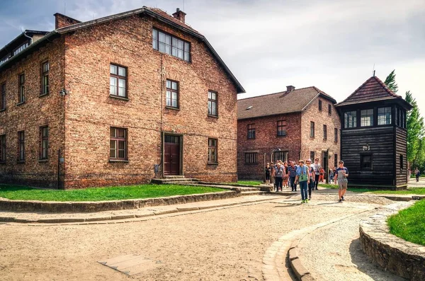 Oswiecim Polonia Mayo 2016 Bloques Mampostería Campo Concentración Auschwitz Birkenau — Foto de Stock
