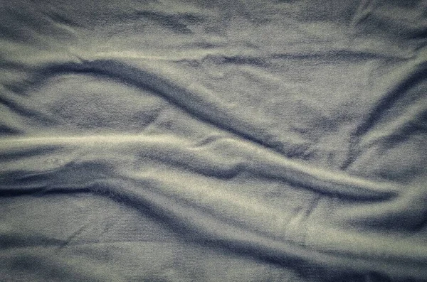 Grey Wrinkled Fabric Texture Close Soft Cotton Cloth May Used — Stock Photo, Image
