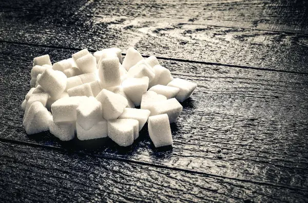 건강에 설탕에 입방체 — 스톡 사진