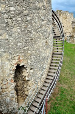 Eski kale kalıntıları. Kalıntılar kale Spissky Hrad Slovakya.