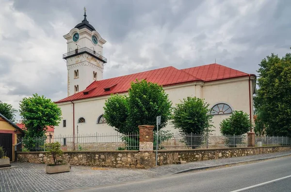 Spišské Podhradí Slovensko Srpna 2015 Farní Kostel Narození Panny Marie — Stock fotografie