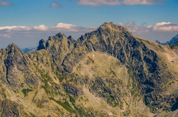 Літній Гірський Ландшафт Словацьких Горах Скелясті Вершини Високих Горах Татри — стокове фото