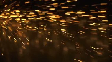 Endüstriyel lazer parlak parıltılı metal levha kesiyor