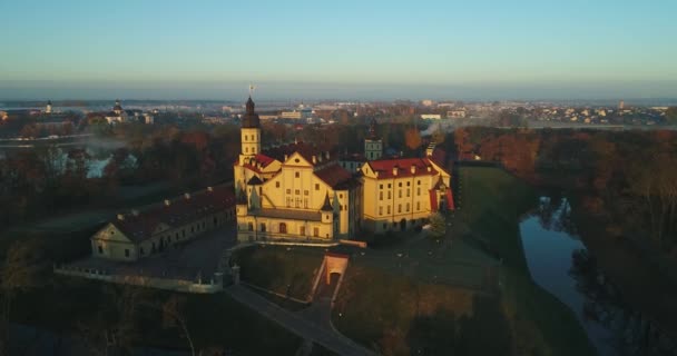 Niasvij Biélorussie 2018 Vue Aérienne Palais Royal Niasvizh Château Radziwill — Video
