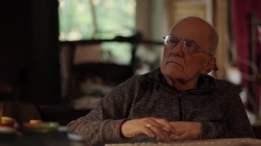 Kronik engelli yaşlı yetişkin tekerlekli sandalyede oturan bilgisayarla çalışıyor.