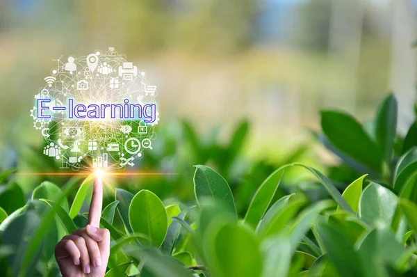 Concept e-learning education, education that is accessible anywhere in the world, education outside the classroom
