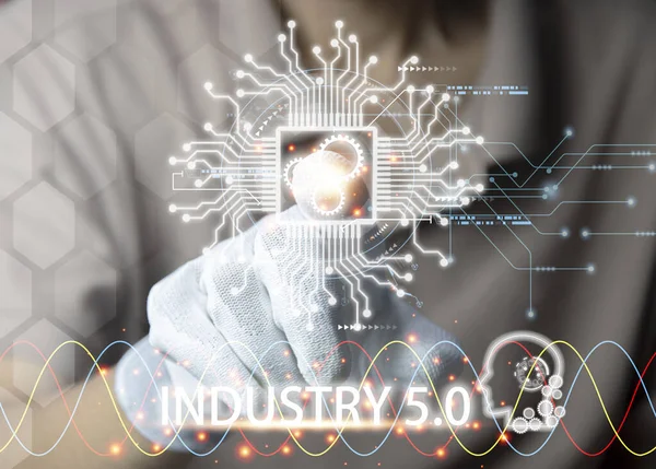 The concept of Industrial Revolution No. 5 is to improve the production process to be more efficient. By working together between humans, intelligent systems and robots