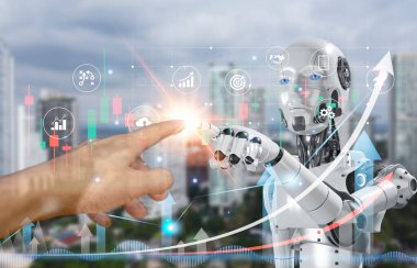 Ticaret, borsa, iş büyümesi veya başarı için gösterge ve stratejilerin analizini planlamak için yaratıcılık kavramı